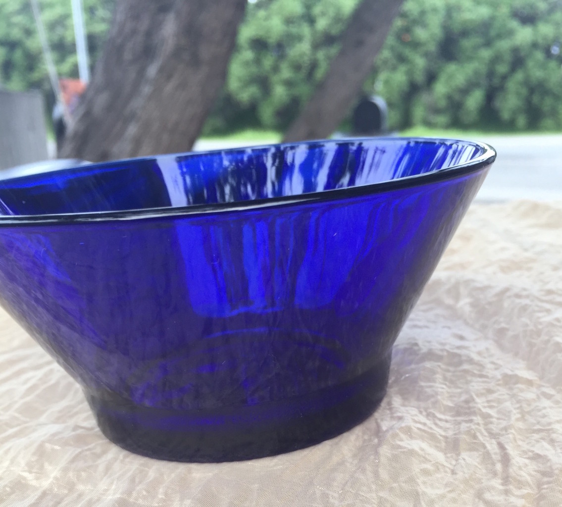 cobalt glass bowl